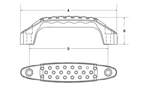 Mechanical Drawing - Davies Molding Soft Touch Pull Handles
